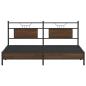 Preview: Bettgestell ohne Matratze Braun Eichen-Optik 183x213 cm