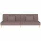 Preview: Schlafsofa 2-Sitzer mit 2 Kissen Taupe Stoff