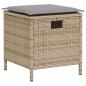 Preview: 6-tlg. Garten-Sofagarnitur mit Kissen L-Form Beige Poly Rattan