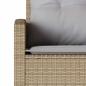 Preview: 6-tlg. Garten-Sofagarnitur mit Kissen L-Form Beige Poly Rattan