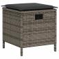 Preview: 6-tlg. Garten-Sofagarnitur mit Kissen L-Form Grau Poly Rattan
