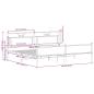 Preview: Metallbett ohne Matratze Braun Eichen-Optik 200x200 cm