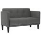Preview: Zweisitzer-Sofa Dunkelgrau 111 cm Stoff