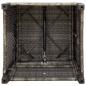 Preview: Gartensessel mit Beistelltisch Verstellbar Grau Poly Rattan