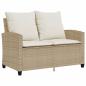 Preview: 6-tlg. Garten-Sofagarnitur mit Kissen Beige Poly Rattan