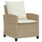 Preview: 6-tlg. Garten-Sofagarnitur mit Kissen Beige Poly Rattan
