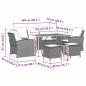 Preview: 6-tlg. Garten-Sofagarnitur mit Kissen Beige Poly Rattan