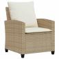 Preview: 6-tlg. Garten-Sofagarnitur mit Kissen Beige Poly Rattan
