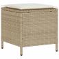 Preview: 6-tlg. Garten-Sofagarnitur mit Kissen Beige Poly Rattan