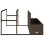 Preview: Pool Aufbewahrungsbehälter Braun 110x100x57 cm Poly Rattan