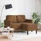 Preview: ARDEBO.de - 2-Sitzer-Sofa mit Chaiselongue L-Form Braun 125 cm Kunstleder