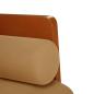 Preview: Zweisitzer-Sofa mit Nackenrollen Braun 110 cm Samt