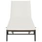 Preview: Sonnenliege mit Auflage Braun Poly Rattan