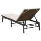 Preview: Sonnenliege mit Auflage Braun Poly Rattan