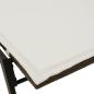 Preview: Sonnenliege mit Auflage Braun Poly Rattan