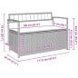 Preview: Gartenbank mit Stauraum und Kissen Grau Poly Rattan
