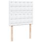 Preview: ARDEBO.de - Boxspringbett mit Matratze Weiß 80x200 cm Kunstleder