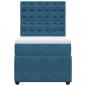 Preview: Boxspringbett mit Matratze Dunkelblau 80x200 cm Samt