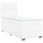 Preview: Boxspringbett mit Matratze Weiß 80x200 cm Kunstleder