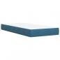 Preview: Boxspringbett mit Matratze Blau 80x200 cm Samt