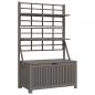 Preview: ARDEBO.de - Truhe mit Rankgitter Grau 99x50x160 cm Massivholz Akazie