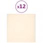 Preview: Wandpaneele 12 Stk. Creme 30x30 cm Samt 1,08 m²