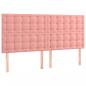 Preview: Boxspringbett mit Matratze Rosa 160x200 cm Samt