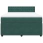 Preview: Boxspringbett mit Matratze Dunkelgrün 160x200 cm Samt
