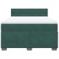 Preview: Boxspringbett mit Matratze Dunkelgrün 160x200 cm Samt