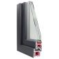 Preview: Kellerfenster RISOR 90x60 cm Dreh Kipp DIN Links Anthrazit