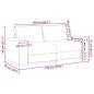Preview: ARDEBO.de - 2-Sitzer-Sofa Braun 140 cm Samt