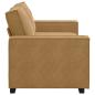 Preview: 2-Sitzer-Sofa Braun 140 cm Samt