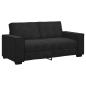 Preview: 2-Sitzer-Sofa Schwarz 140 cm Samt