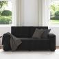 Preview: 2-Sitzer-Sofa Schwarz 140 cm Samt