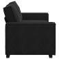 Preview: 2-Sitzer-Sofa Schwarz 140 cm Samt