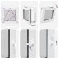 Preview: Kellerfenster RISOR 60x60 cm Dreh Kipp DIN Links Weiß