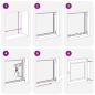 Preview: Kellerfenster RISOR 60x60 cm Dreh Kipp DIN Links Weiß