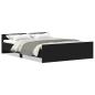 Preview: Bettgestell ohne Matratze Schwarz Eichen-Optik 140x200 cm