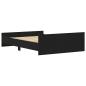 Preview: Bettgestell ohne Matratze Schwarz Eichen-Optik 135x190 cm