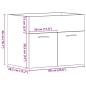 Preview: Waschbeckenunterschrank Altholz-Optik 60x38,5x46 cm