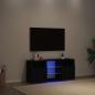 Preview: ARDEBO.de - TV-Schrank mit LED-Leuchten Schwarz Eichen-Optik 120x30x50 cm