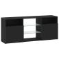 Preview: TV-Schrank mit LED-Leuchten Schwarz Eichen-Optik 120x30x50 cm