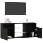 Preview: TV-Schrank mit LED-Leuchten Schwarz Eichen-Optik 120x30x50 cm