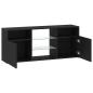 Preview: TV-Schrank mit LED-Leuchten Schwarz Eichen-Optik 120x30x50 cm