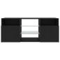 Preview: TV-Schrank mit LED-Leuchten Schwarz Eichen-Optik 120x30x50 cm
