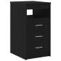 Preview: Schubladenschrank Schwarz Eichen-Optik 40x50x76cm Holzwerkstoff