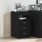 Preview: Schubladenschrank Schwarz Eichen-Optik 40x50x76cm Holzwerkstoff