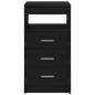 Preview: Schubladenschrank Schwarz Eichen-Optik 40x50x76cm Holzwerkstoff