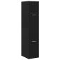 Preview: Apothekerschrank Schwarz Eichen-Optik 30x41x144,5 cm