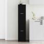 Preview: Apothekerschrank Schwarz Eichen-Optik 30x41x144,5 cm